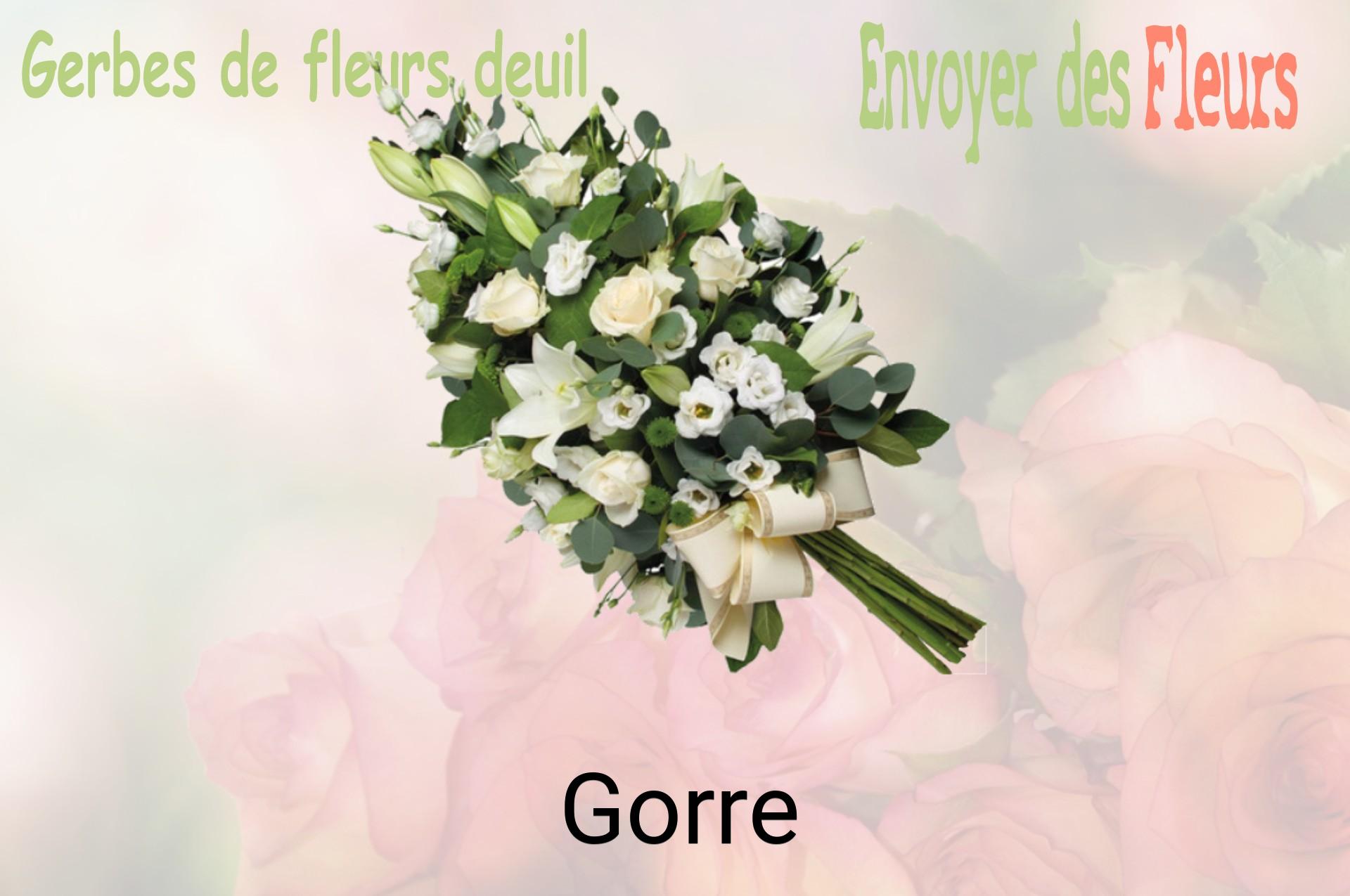 Gerbe de fleurs de deuil livrée à Gorre